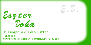 eszter doka business card