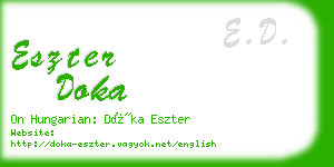 eszter doka business card